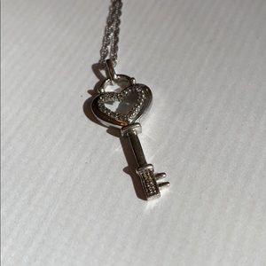 Zales Sterling Silver with Diamond Accent Necklace